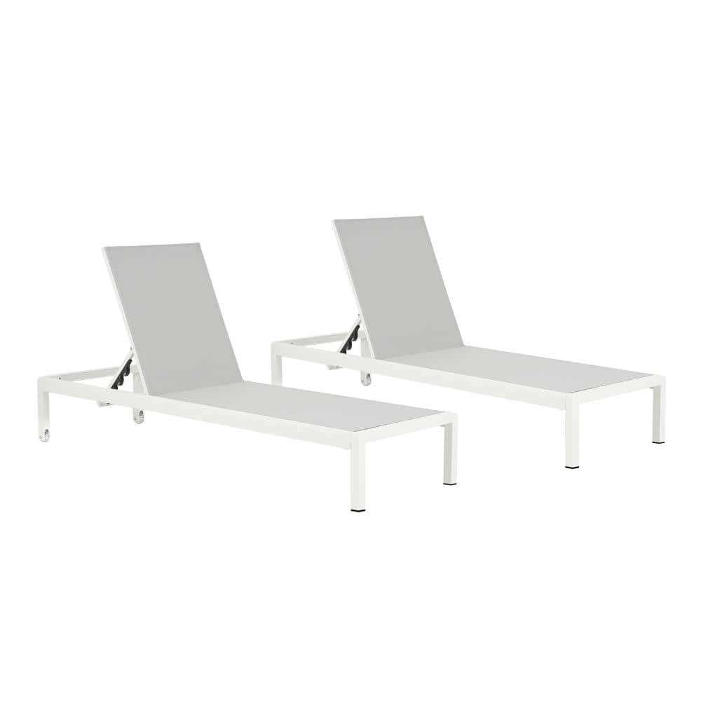 Aluminum Outdoor Chaise Lounge Chair Set of 2,Adjustable high All Weather UV Resistant 400lbs Weight Capacity price history on PriceWatchPro