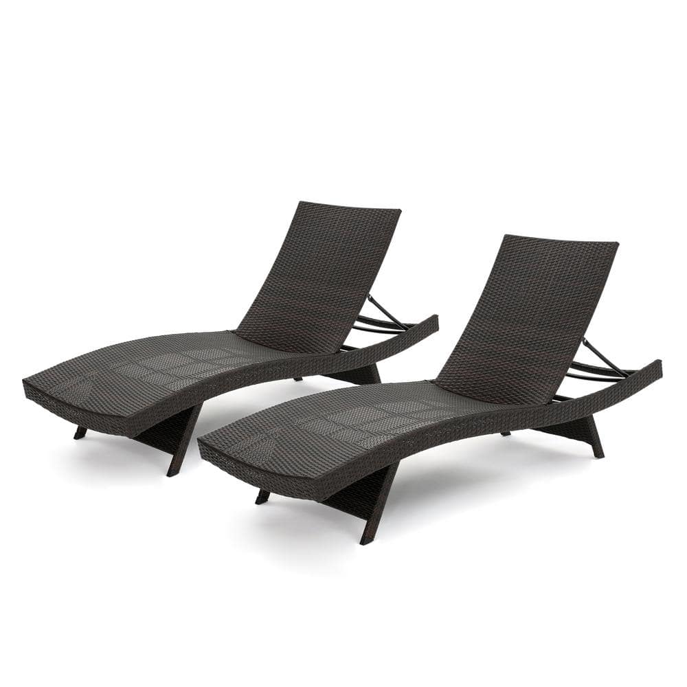 Salem Multi-Brown 4-Piece Faux Rattan Outdoor Chaise Lounge price history on PriceWatchPro