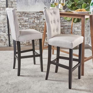 Pia 45.5 in. Wheat Upholstered Bar Stool (Set of 2)