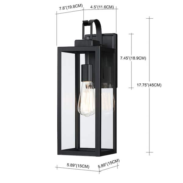 Hukoro 16.5-in Matte Black Modern/Contemporary Outdoor Light Post