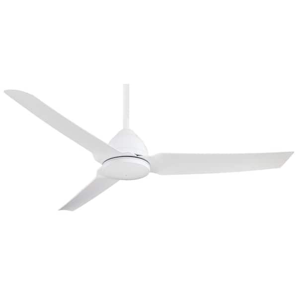 Minka Aire Java 54 In Indoor Outdoor White Ceiling Fan With Remote Control F753 Whf The Home Depot