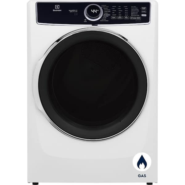 8 cu. ft. White Front Load Perfect Steam Gas Dryer with LuxCare Dry and Instant Refresh