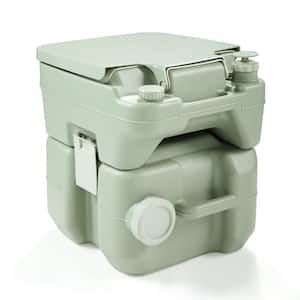 5 Gal. Portable Toilet, Flush Potty, Travel Camping Outdoor, Green