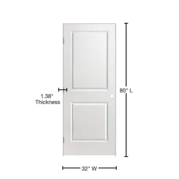 Masonite 32 in. x 80 in. 2 Panel Right-Handed Primed Composite