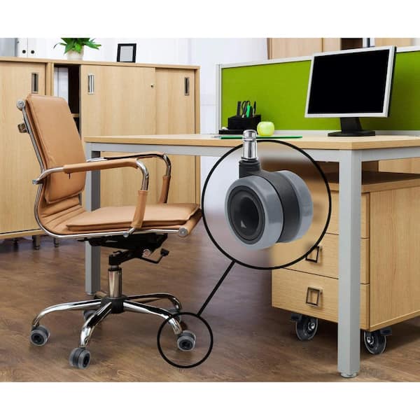5 Double Castor Wheel Computer Office Chair Casters Double Wheel Swivel Replace 