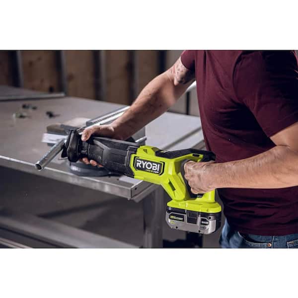 RYOBI - ONE+ 18V HP Brushless Reciprocating Saw Kit with (1) 2.0 Ah and (2) 4.0 Ah HIGH PERFORMANCE Batteries, and Charger