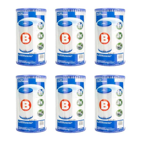29005E Swimming Pool Type B Replacement Filter Pump Cartridge (6-Pack)