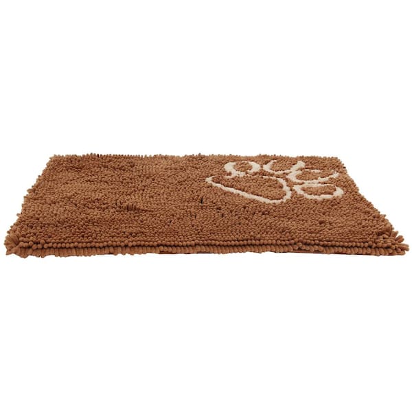 PET LIFE 1 Size Light Brown Fuzzy Quick-Drying Anti-Skid and Machine Washable Dog Mat