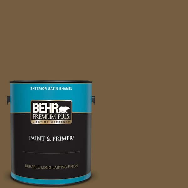 BEHR PREMIUM PLUS 1 gal. #300F-7 Centaur Satin Enamel Exterior Paint & Primer