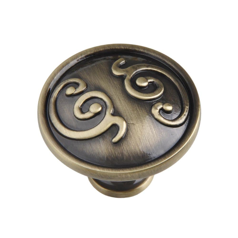 1-Pack Roma 1.3 in. (33mm) Modern Decorative Antique Brass Cabinet Round Pull Knobs for Cabinets and Drawers price history on PriceWatchPro