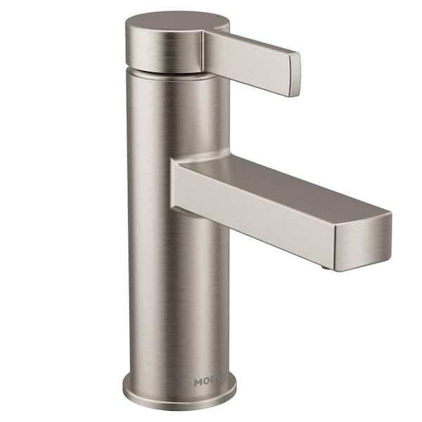 MOEN Beric Single Hole Single Handle Bathroom Faucet in Spot Resist Brushed Nickel