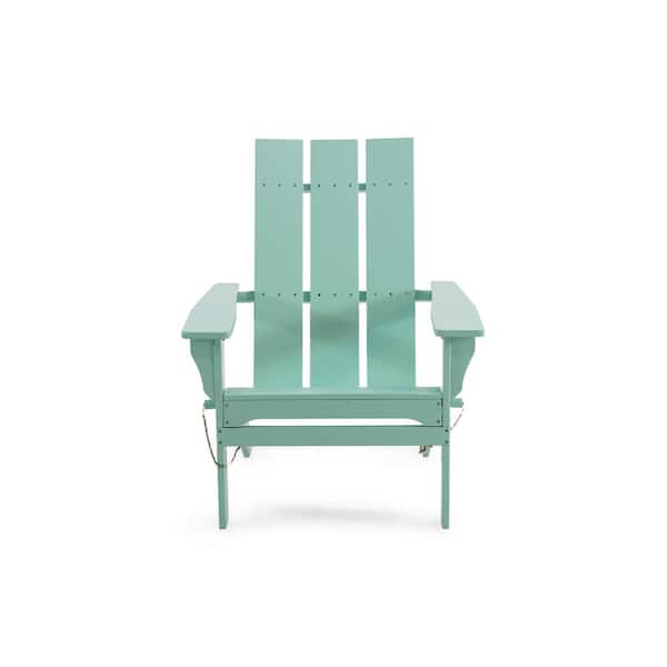 Noble House Zuma Light Mint Folding Wood Outdoor Patio Adirondack Chair
