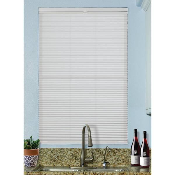 BlindsAvenue White Cordless Top-Down/Bottom-Up Light Filtering Fabric Cellular Shade 9/16 in. Single Cell 64.5 in. W x 72 in. L