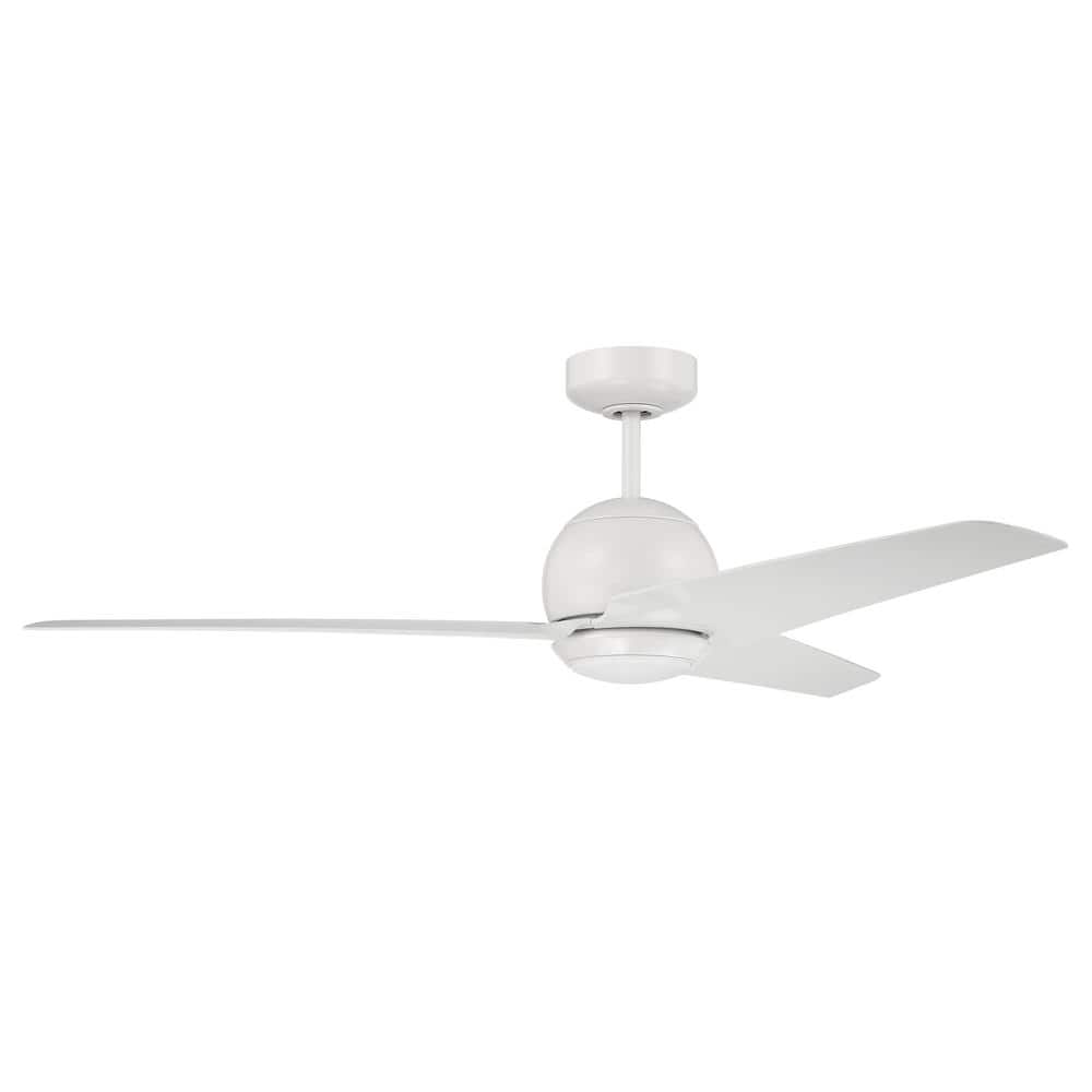 Nate 52 in. Indoor/Outdoor Dual Mount White Finish Ceiling Fan, Smart Wi-Fi Enabled Remote and Integrated LED Light price history on PriceWatchPro