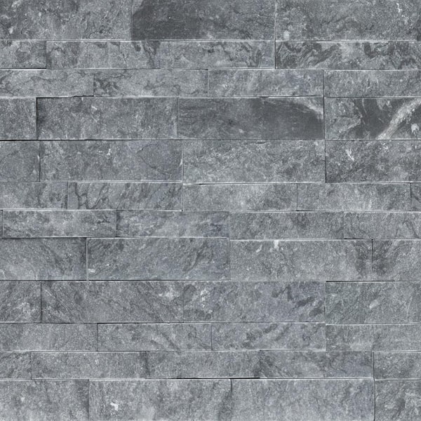 Glacial Grey Splitface Ledger Panel Wall Tile 4"x4" MSI SAMPLE 