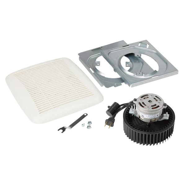 QuicKit 60 CFM 3.0 Sones Bathroom Replacement Motor and Grille/Cover