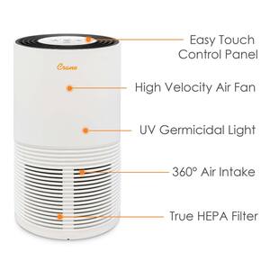 True HEPA Air Purifier with Germicidal UV Light for Small to Medium Rooms up to 300 sq.ft. - Premium