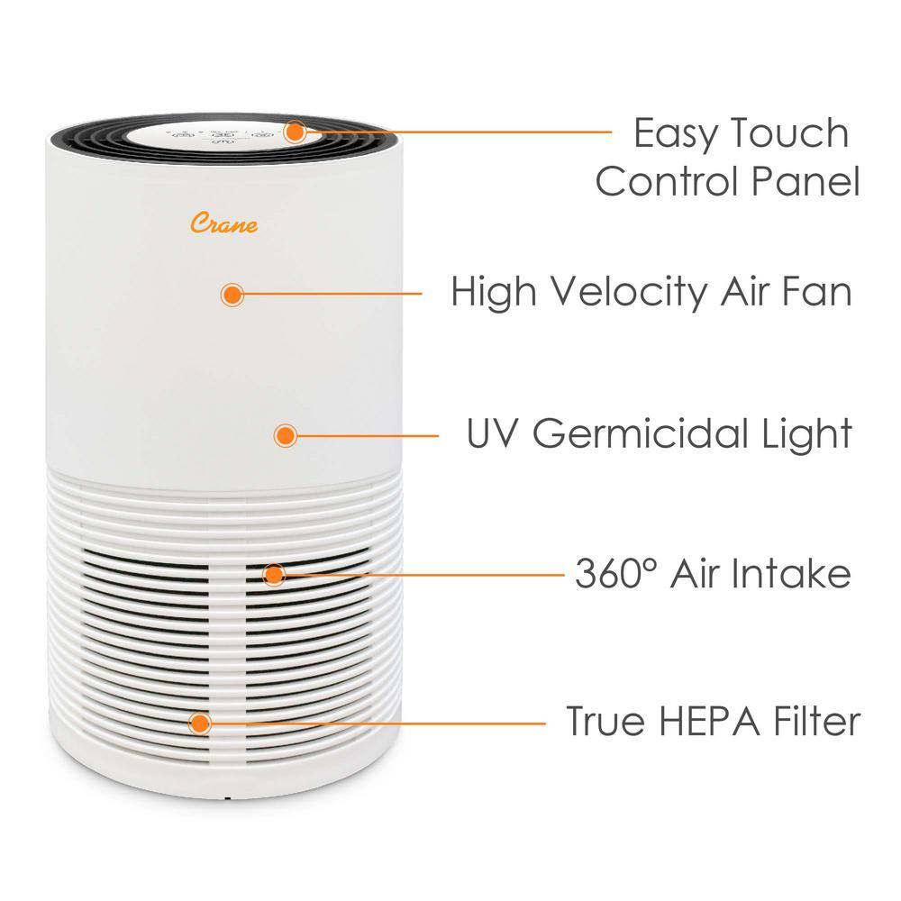 White Tower Air Purifier with HEPA and UV Light