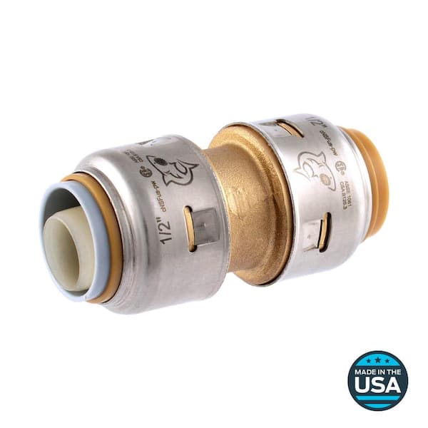SharkBite Max 1/2 in. Push-to-Connect Brass Polybutylene Conversion Coupling Fitting