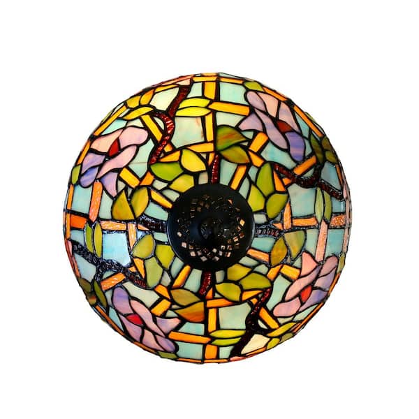 Dale Tiffany Canberry Rooster 20 in. Tall Handmade Multi-Color