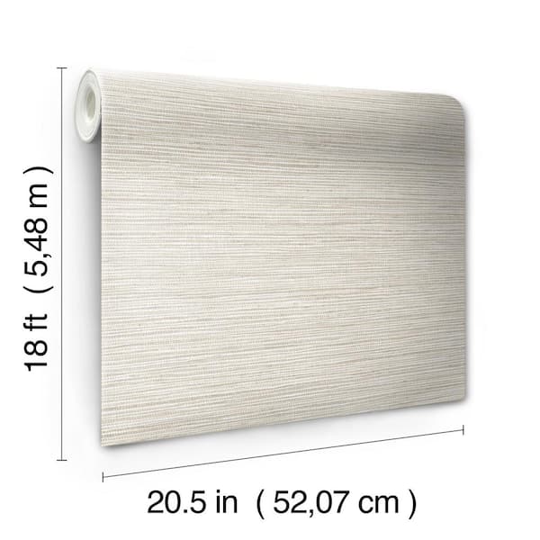 Unbranded Neutral Jade Dimensional Grasscloth Peel and Stick Wallpaper
