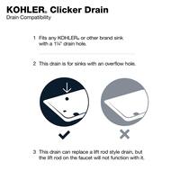 Standard Clicker Drain with Overflow in Vibrant Brushed Nickel