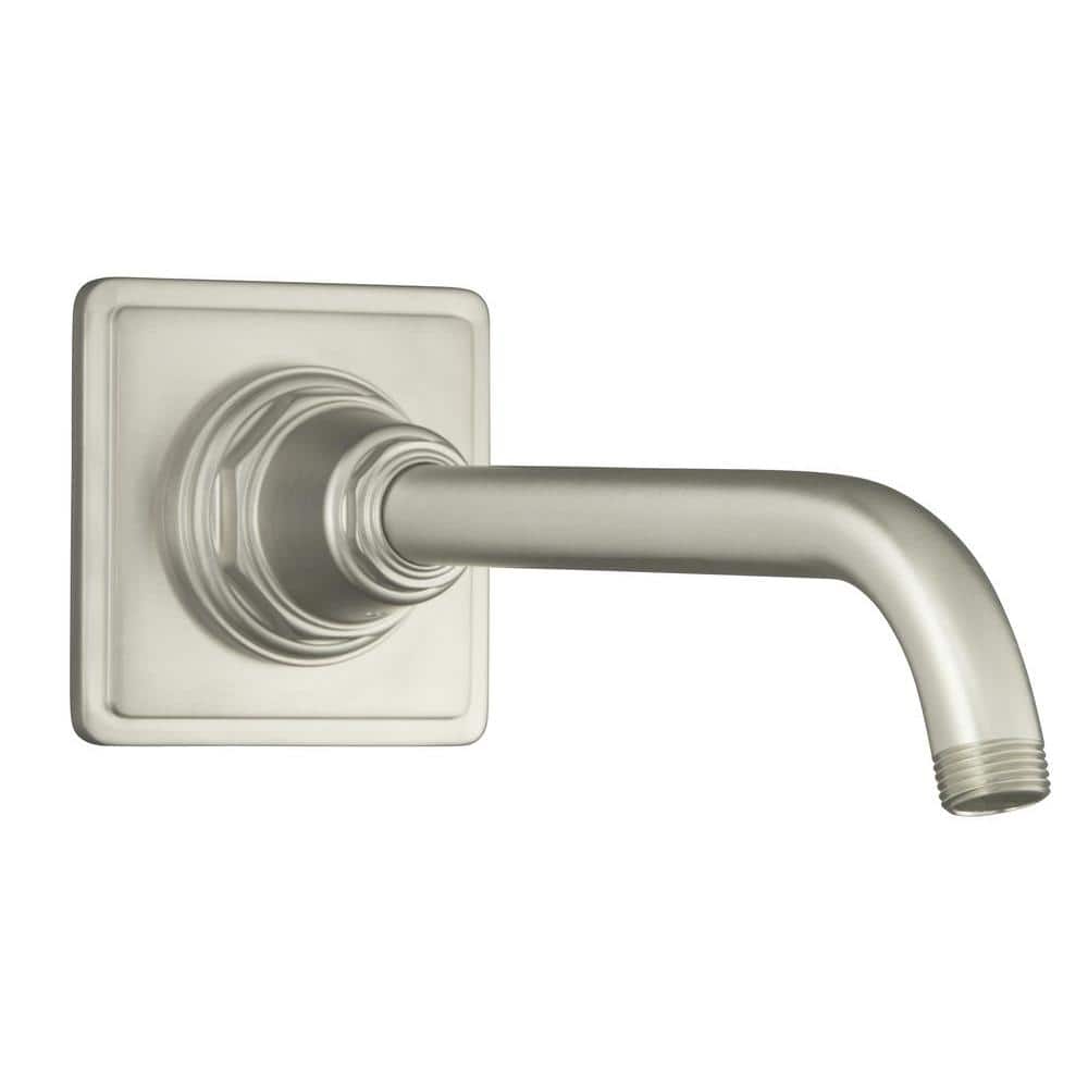 Pinstripe Shower Arm and Flange in Vibrant Brushed Nickel