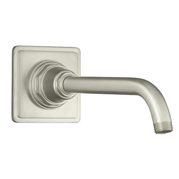 KOHLER Pinstripe Shower Arm and Flange in Vibrant Brushed Nickel K ...