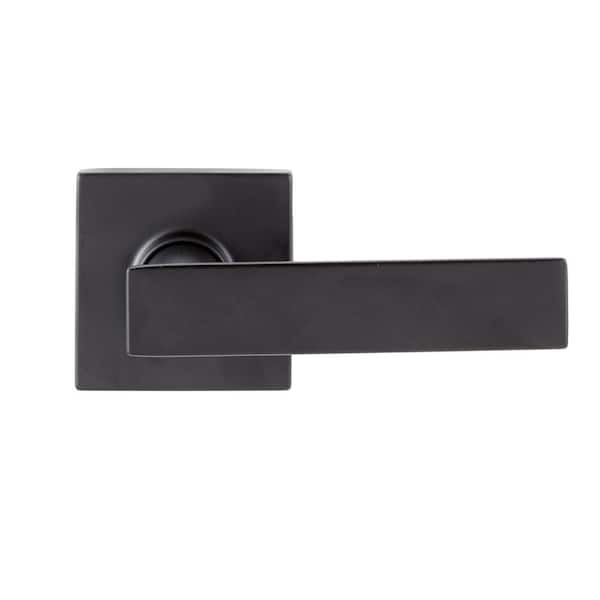 HK Series Black Passage Contemporary Style Straight Hall/Closet Door Lever