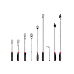 1/2 in. Drive Comfort Grip Ratchet, L-Handle, and Breaker Bar Set (9-Piece)