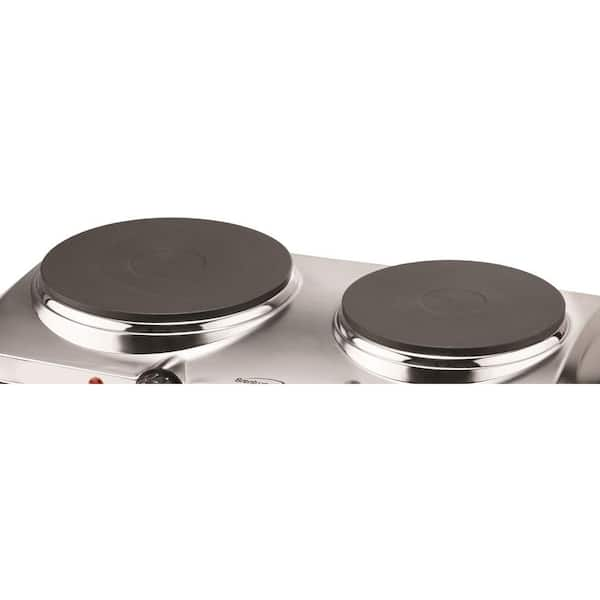 Brentwood Electric 1440W Double Hotplate Chromed