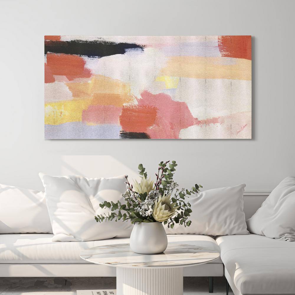 Vibrant Harmony I Gold Metallic Shagreen Wrapped Canvas Wall Art