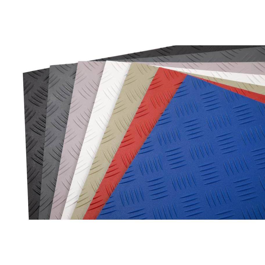 Light Gray Diamond Pattern Interlocking PVC Garage Floor Tiles