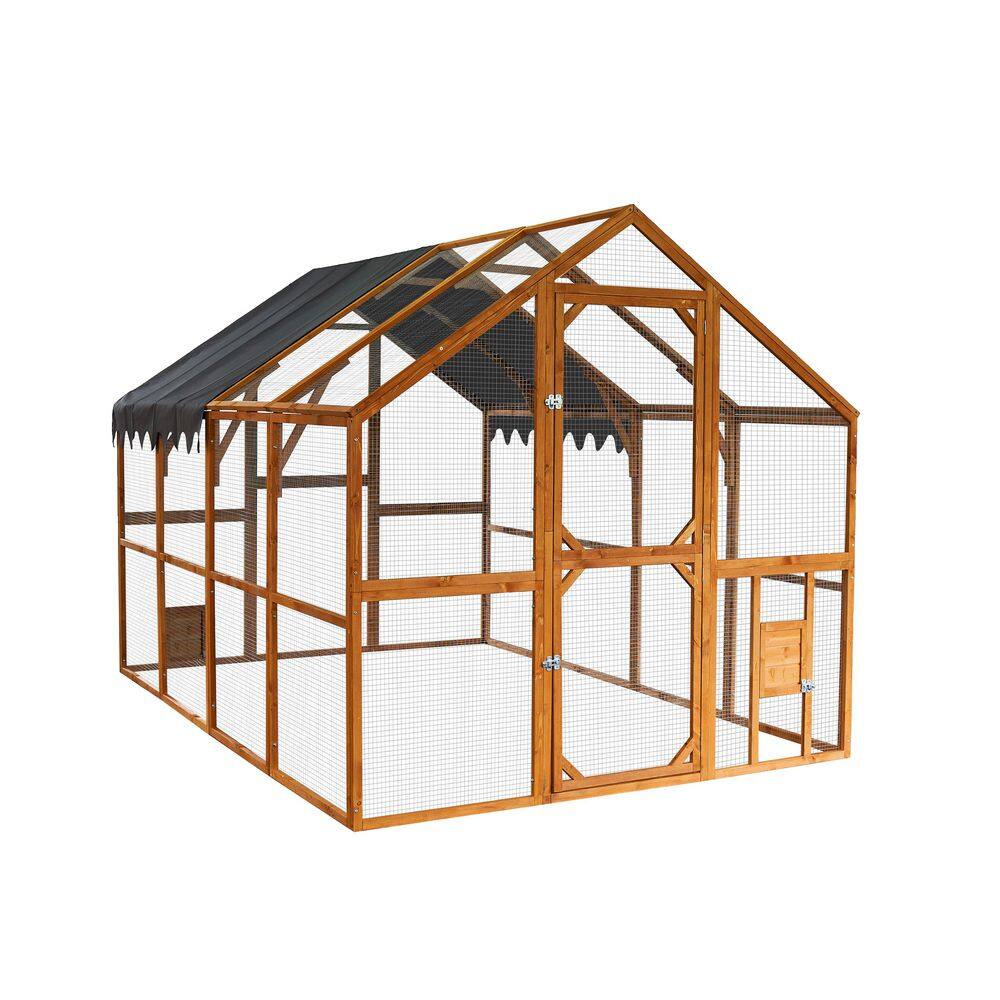 9 ft. x 6 ft. Wood Outdoor Chicken Coop Run House with Upgrade Waterproof Cover price history on PriceWatchPro