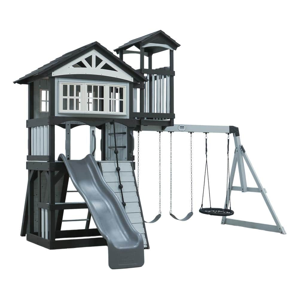 Backyard Discovery Whispering Point All Wooden Cedar Outdoor Playset ...