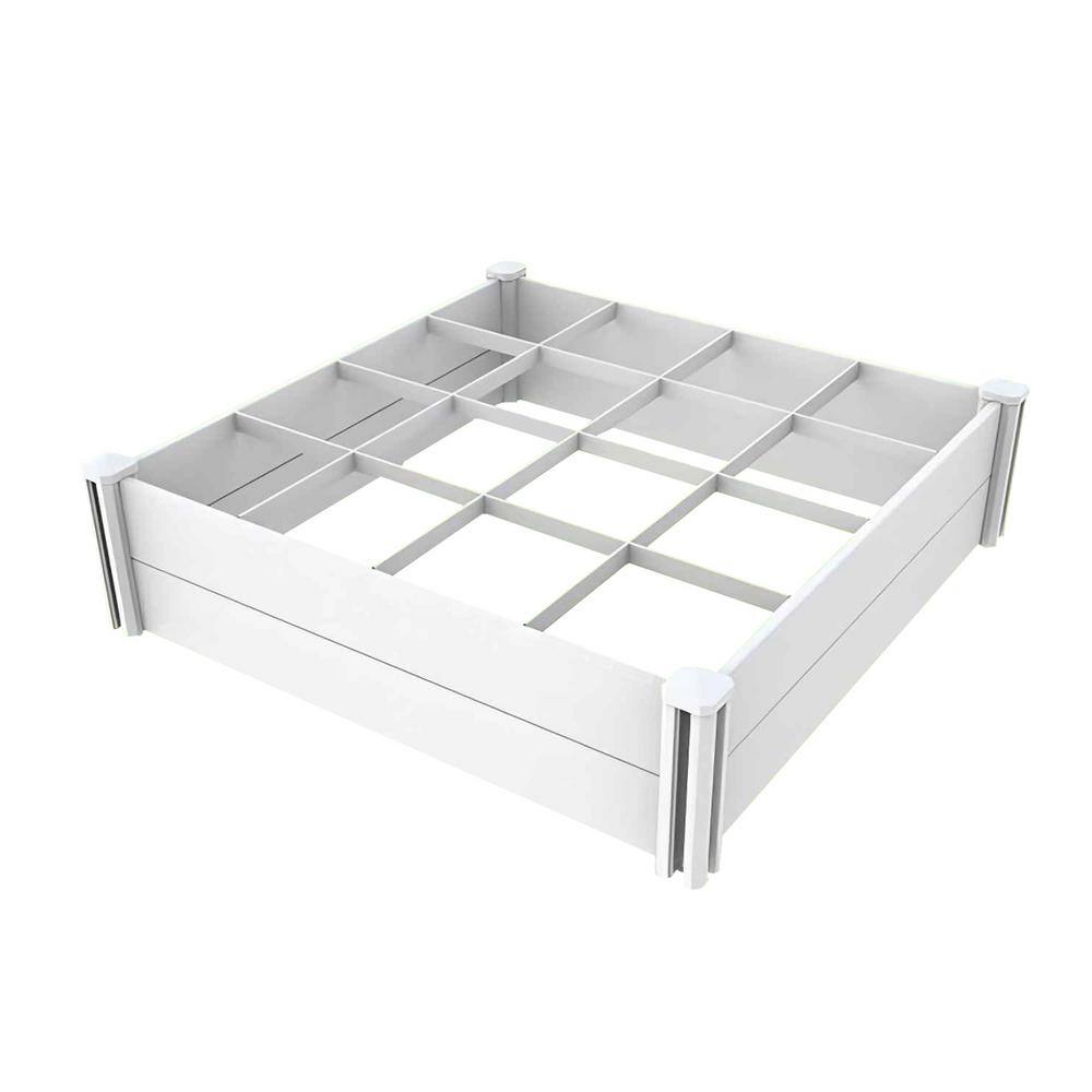 48 in. D x 48 in. W x 13.3 in. H Plastic Outdoor Above Ground Planter Box R