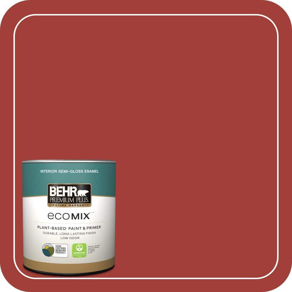 1 qt. #PPU2-16 Fire Cracker Semi-Gloss Enamel EcoMix Plant-Based Interior Paint & Primer price history on PriceWatchPro