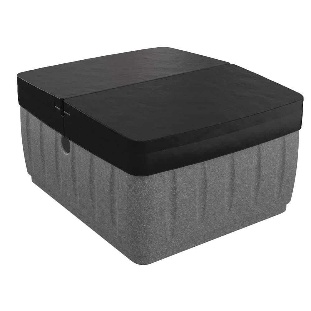 Keystone 4-Person Gray Polyethylene Hot Tub with LED Waterfall