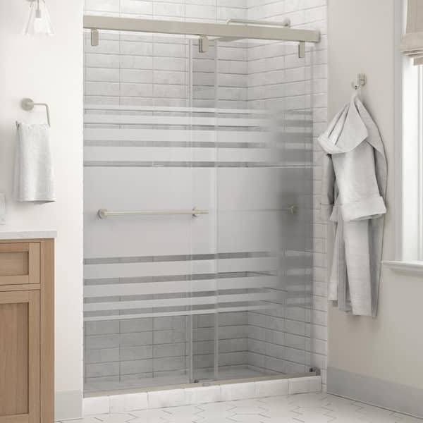 Delta Mod 60 in. x 71-1/2 in. Soft-Close Frameless Sliding Shower Door ...