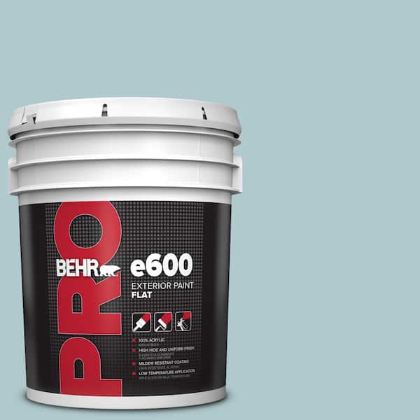 BEHR PRO 5 gal. #HDC-SM14-8 Floating Blue Flat Exterior Paint