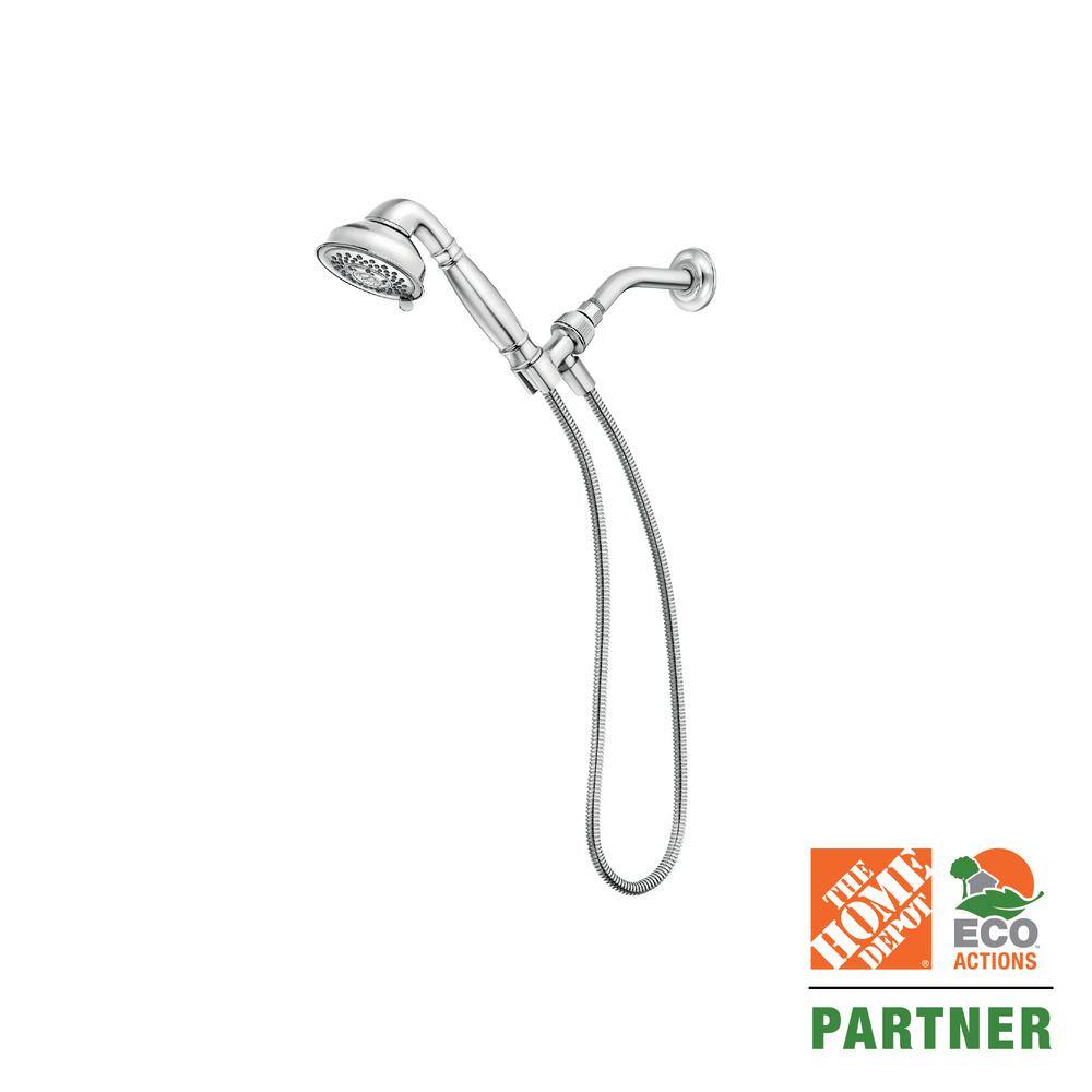 MOEN Brecklyn 8Spray 4 in. Single Tub Wall Mount Handheld Adjustable Shower Head in Chrome