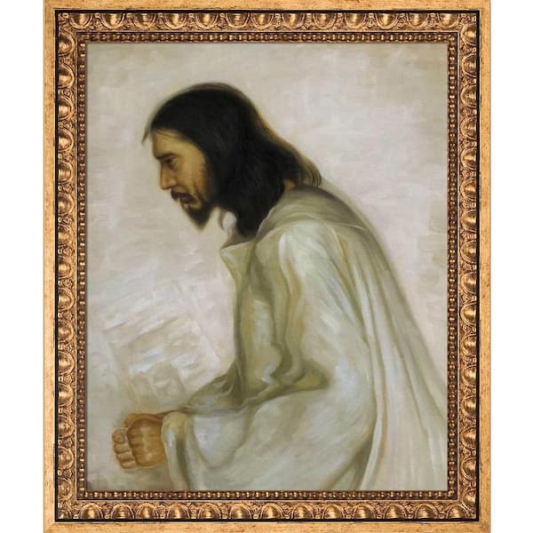 LA PASTICHE The Savior by Henry Ossawa Tanner Versailles Gold Framed Religious Oil Painting Art Print 19.5 in. x 23.5 in.