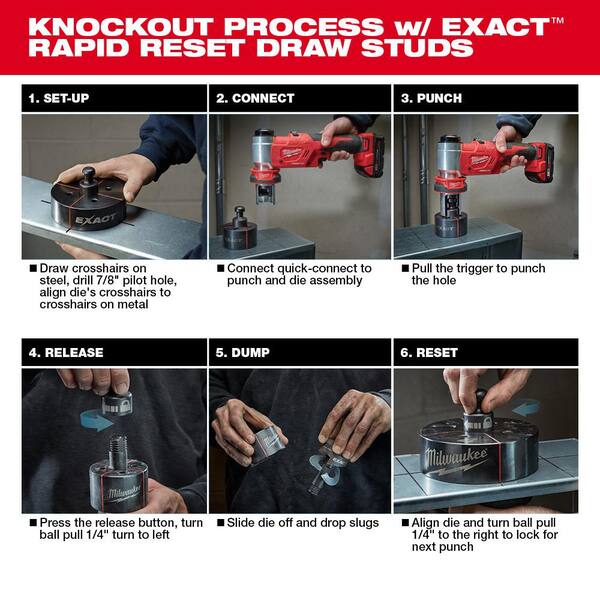 Drill Milwaukee Cordless Knockout Set Milwaukee M18 18V Lith-Ion