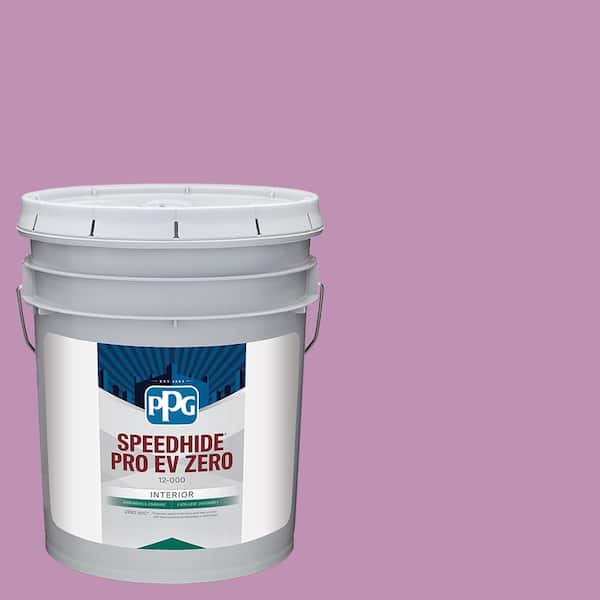 PPG SPEEDHIDE Pro EV Zero 5 gal. PPG1180-5 Mauve Magic Semi-Gloss Interior Paint