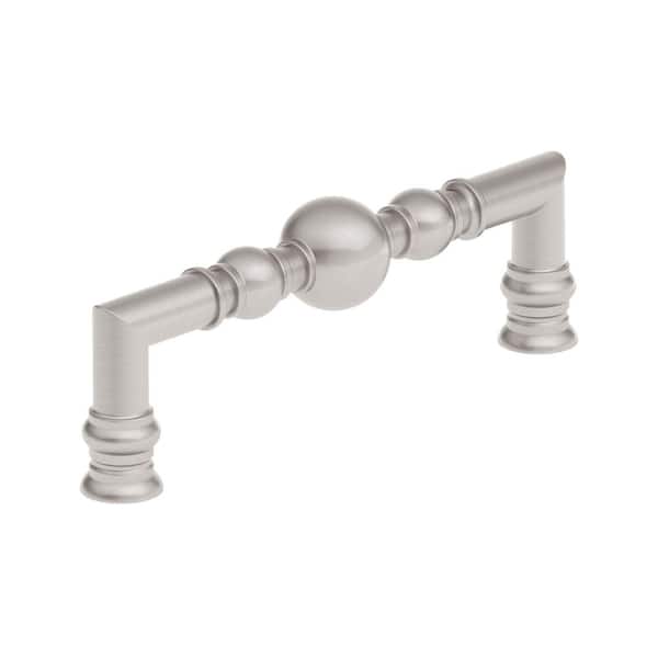 Richelieu Hardware Firenze Collection 5 1/16 in. (128 mm) Brushed Nickel Traditional Round Cabinet Bar Pull