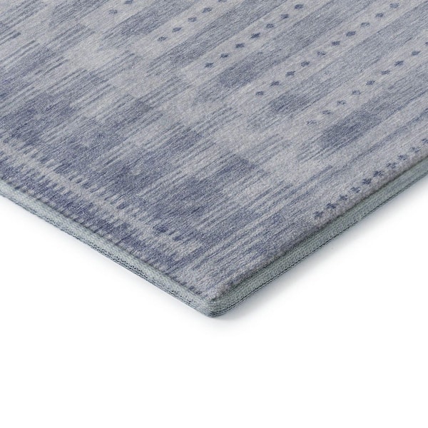 Mayfield Premium Machine Washable Abstract AMF1917 Blue 5 ft. x 7 ft. 6 in. Area Rug