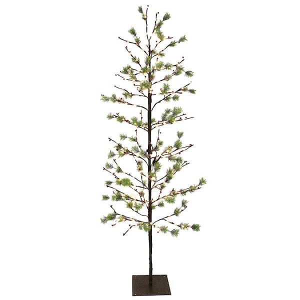 Puleo International 6 ft. Pre-Lit Twig Tree with 240 White LED Twinkle Lights