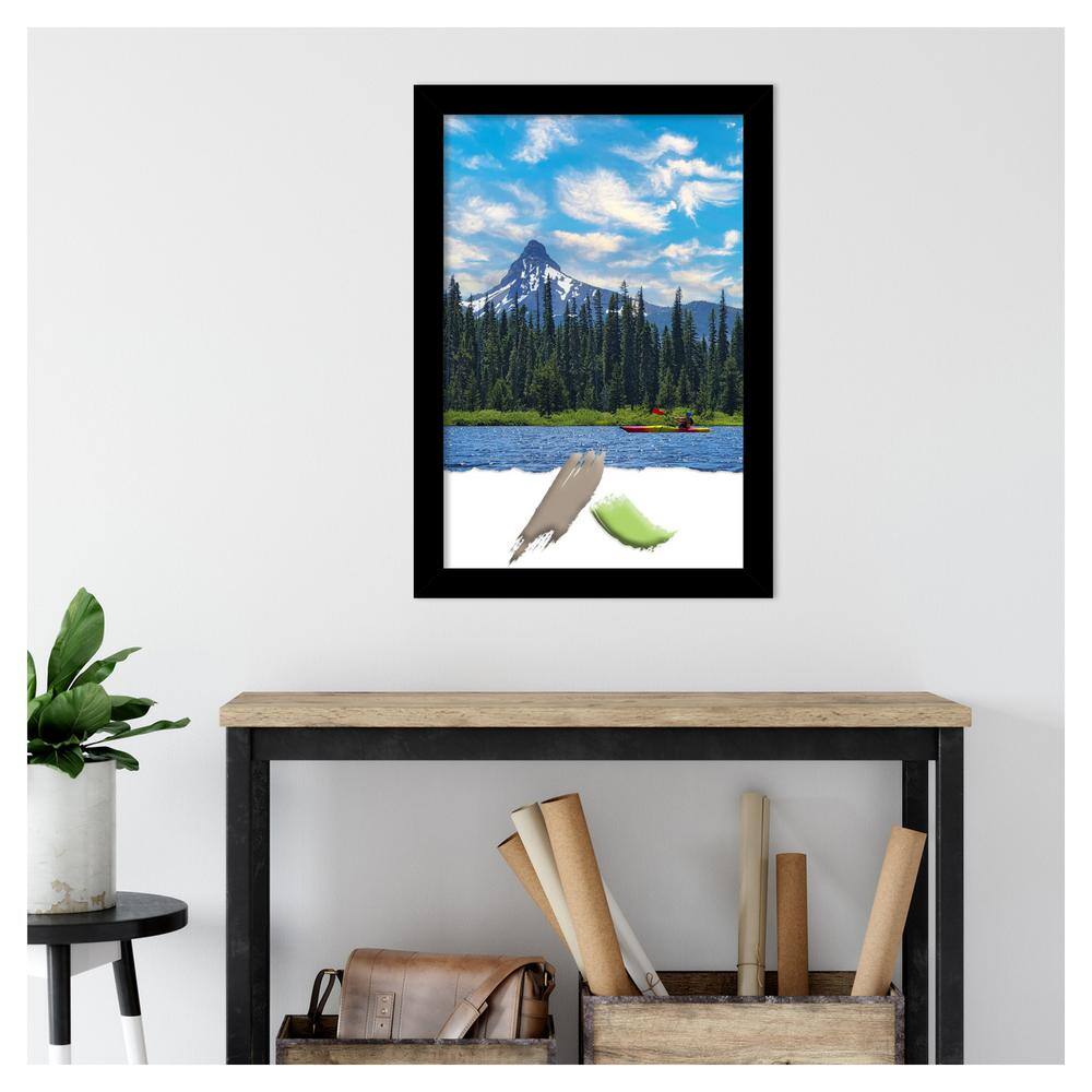 Basic Black Narrow Wood Wall Picture Frame 20x30 Inches