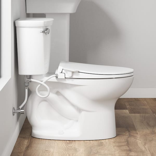 AquaWash Essentials Non-Electric Bidet Seat for Elongated Toilets in White