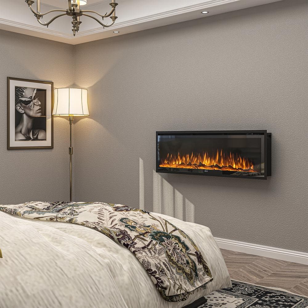 50 in. Wall Mount Electric Fireplace Inserts with Automatic Shutoff price history on PriceWatchPro
